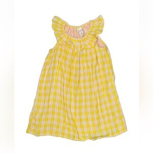 Harper Canyon Yellow and White Checkered Kids Dress